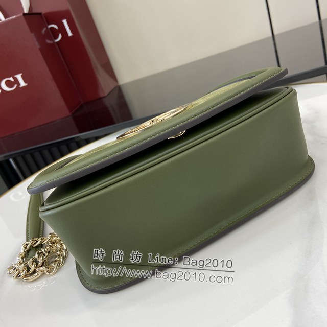 Gucci專櫃古馳最新款Blondie系列迷你肩背包磨砂原廠皮斜挎女包 jh2121型號：815711
